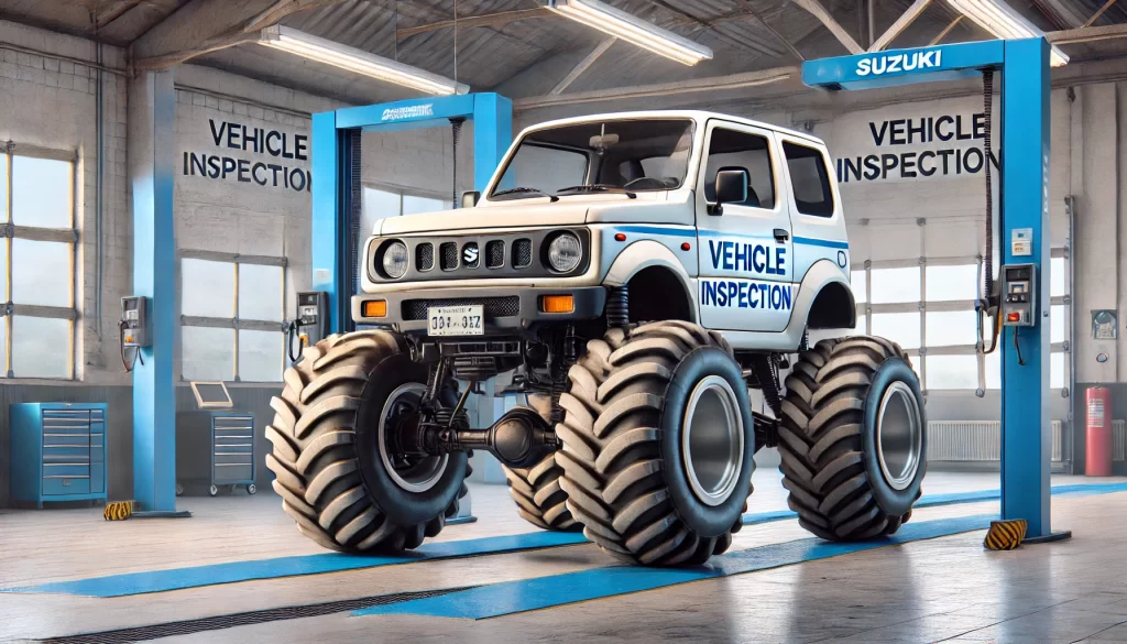 インチアップしたジムニーで車検は通る？